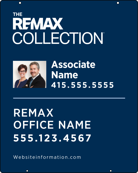 Collection Associate Name w Photo Hanging Sign Panel,  30h x 24w, Steel